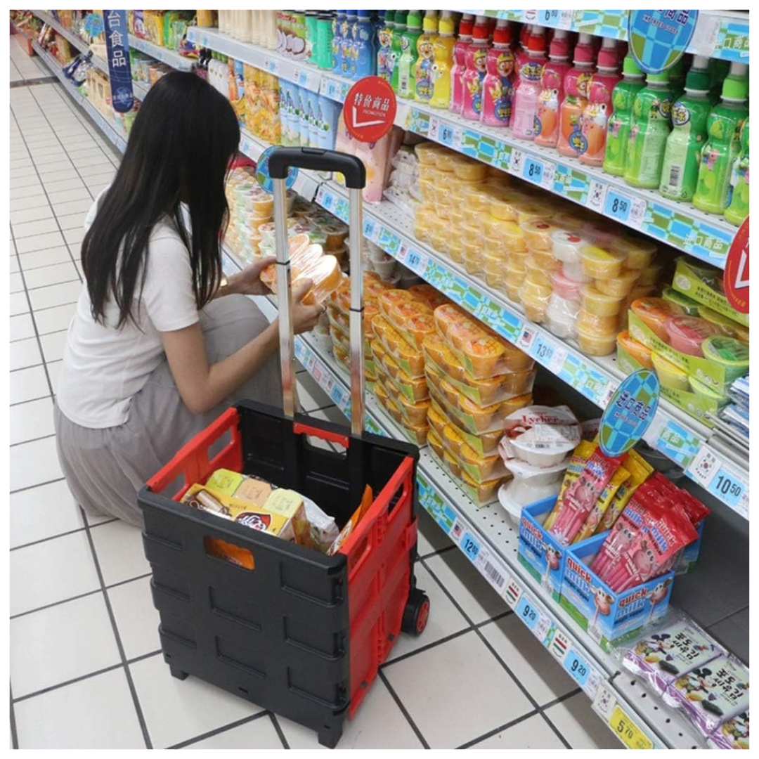 Carrito Plegable de Mercado Rojo