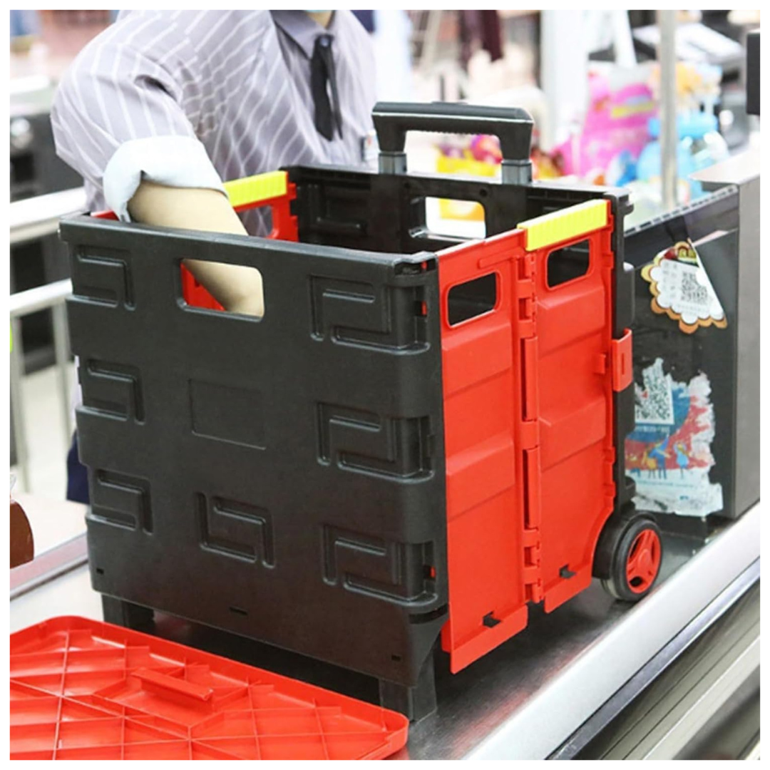 Carrito Plegable de Mercado Rojo