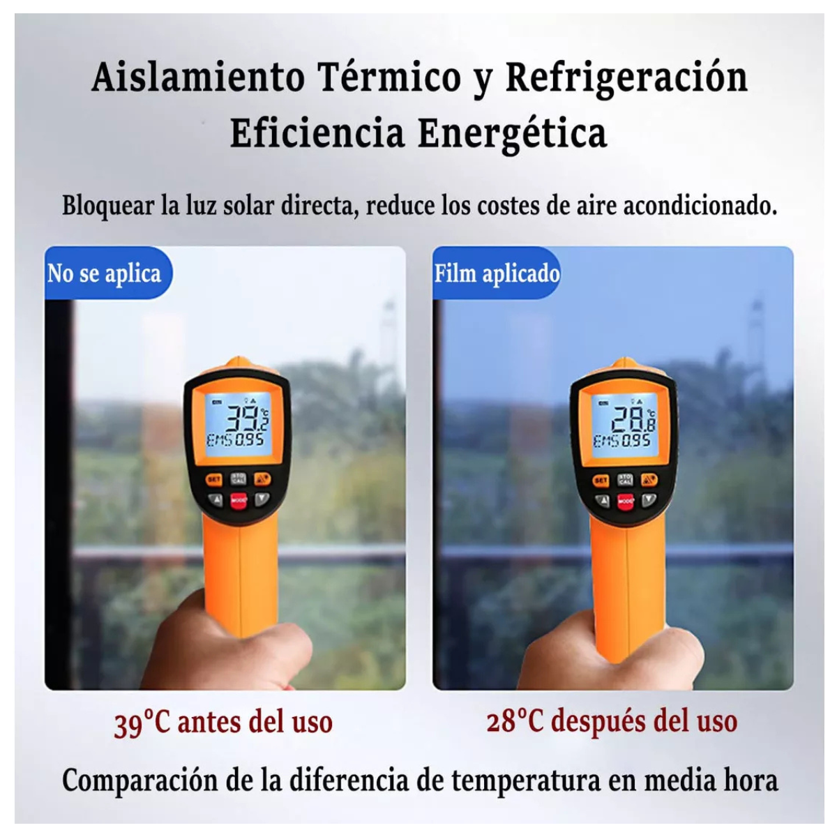 Vinil de Ventana Anti-UV 1 M x 30 CM