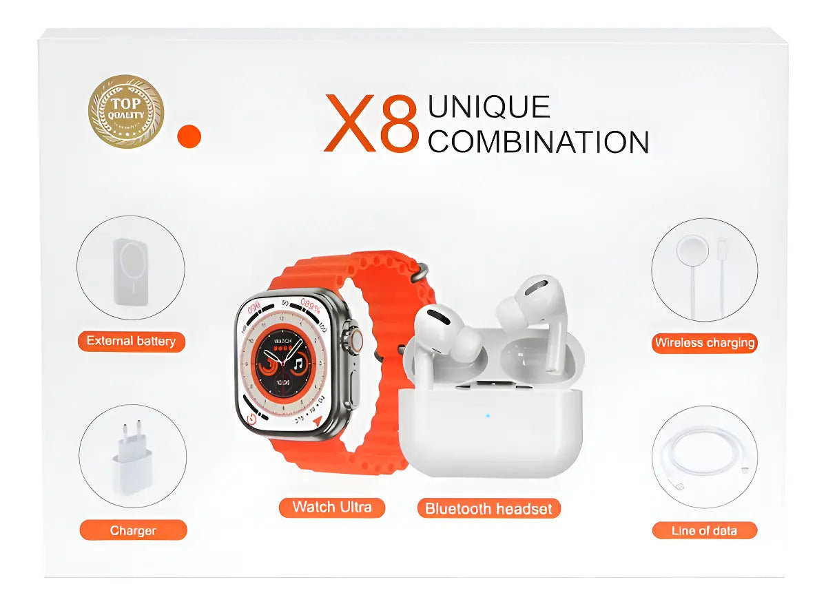 Set Smartwatch X8 Ultra+ Audífonos